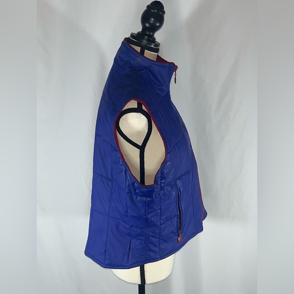 Wrangler 20x Reversible Blue Waterproof/Red Fleece Full Zip Men’s Puffer Vest - Picture 6 of 12